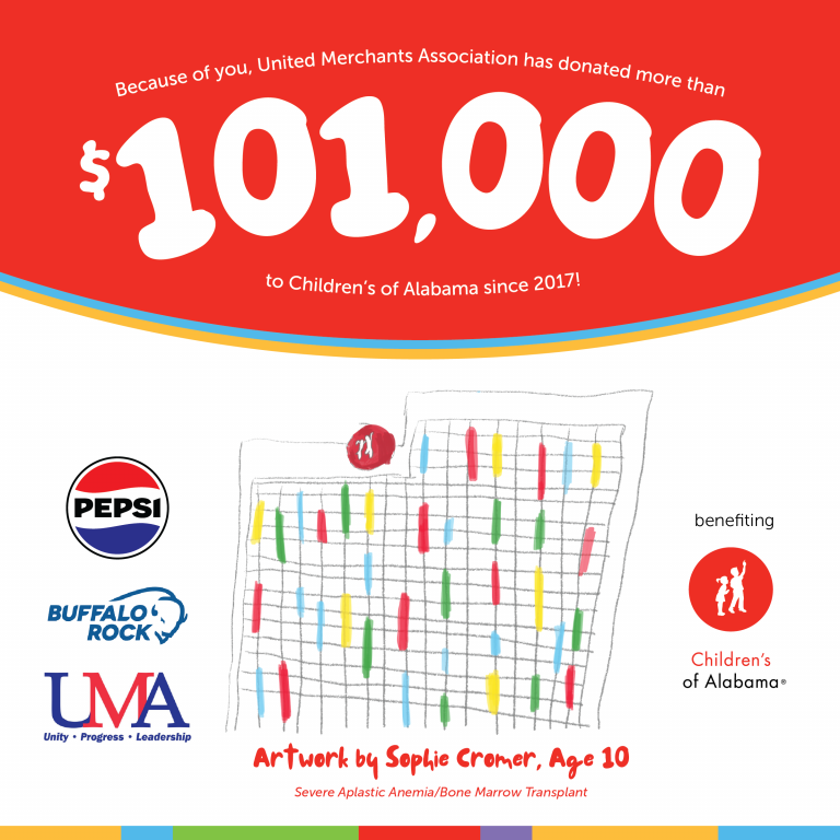 UMA and Children’s of Alabama® chidlren's $101,000